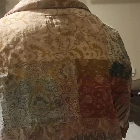 JOHNNY WAS MARSEILLE GARDEN RESORT LINEN TOP SIZE S - Picture 4 of 6